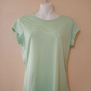 Puma Sport T-Shirt  Women size S/P New  Lt Green